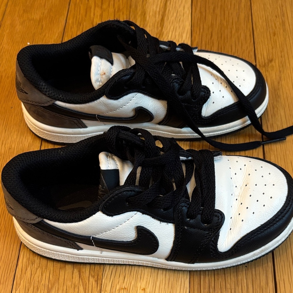 Jordan Kids Black and White Sneakers